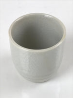 Japanese Ceramic Sake Cup Vtg Tsubomi Ochoko Guinomi Simple Plain Gray G178