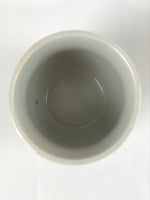 Japanese Ceramic Sake Cup Vtg Tsubomi Ochoko Guinomi Simple Plain Gray G179