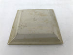 Japanese Ceramic Small Plate Kozara Sara Square Pottery Orange Beige Leaves Y438