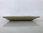 Japanese Ceramic Small Plate Kozara Sara Square Pottery Orange Beige Leaves Y438