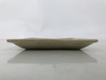 Japanese Ceramic Small Plate Kozara Sara Square Pottery Orange Beige Leaves Y438