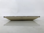 Japanese Ceramic Small Plate Kozara Vtg Sara Square Pottery Beige Leaves Y442