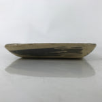 Japanese Ceramic Small Plate Kozara Vtg Sara Square Pottery Black Beige Y236