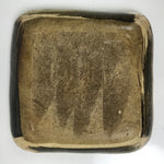 Japanese Ceramic Small Plate Kozara Vtg Sara Square Pottery Black Brown Y238