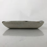 Japanese Ceramic Small Plate Kozara Vtg Sara Square Pottery Black Gray Y241