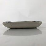 Japanese Ceramic Small Plate Kozara Vtg Sara Square Pottery Black Gray Y241