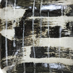 Japanese Ceramic Small Plate Kozara Vtg Sara Square Pottery Black Gray Y241