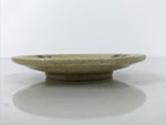 Japanese Ceramic Small Plate Mamezara Side Dish Vtg Beige Green Plants Y468