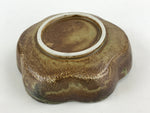 Japanese Ceramic Snack Bowl Kashiki Vtg Pottery Yakimono Cherry Blossom Brown PY