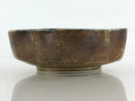 Japanese Ceramic Snack Bowl Kashiki Vtg Pottery Yakimono Cherry Blossom Brown PY