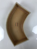 Japanese Ceramic Suiban Flower Vase Pottery Ikebana Accessory Curved Brown Y531