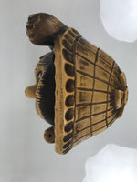 Japanese Ceramic Tanuki Raccoon Dog Statue Vtg Business Good Luck Okimono ST89