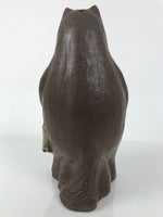 Japanese Ceramic Tanuki Raccoon Dog Statue Vtg Pottery Good Luck Okimono ST86