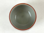 Japanese Ceramic Teacup Vtg Iris Flower Crackle Glaze White Yunomi Sencha TC401