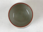 Japanese Ceramic Teacup Vtg Iris Flower Crackle Glaze White Yunomi Sencha TC407