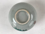 Japanese Ceramic Teacup Vtg Iris Flower Crackle Glaze White Yunomi Sencha TC415