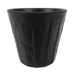 Japanese Ceramic Yunomi Teacup Simple Pottery Vtg Black Sencha Yakimono TC584