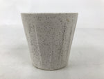 Japanese Ceramic Yunomi Teacup Simple Pottery White Black Specks Yakimono TC572