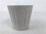 Japanese Ceramic Yunomi Teacup Simple Pottery White Black Specks Yakimono TC572
