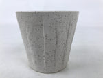 Japanese Ceramic Yunomi Teacup Simple Pottery White Black Specks Yakimono TC572
