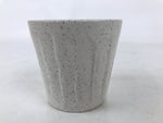 Japanese Ceramic Yunomi Teacup Simple Pottery White Black Specks Yakimono TC573