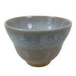 Japanese Ceramic Yunomi Teacup Vtg Hagi Ware Pottery Gray Yakimono Sencha TC600