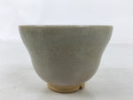 Japanese Ceramic Yunomi Teacup Vtg Hagi Ware Pottery Gray Yakimono Sencha TC601
