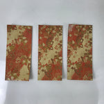 Japanese Chiyogami Paper Oshibori-Oki Wet Towel Tray 3pc Holder Red Gold L389