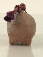 Japanese Clay Bell Dorei Hariko Cow Vtg Tsuchi-Suzu Zodiac Animal Ushi DR619