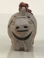 Japanese Clay Bell Dorei Hariko Cow Vtg Tsuchi-Suzu Zodiac Animal Ushi DR619