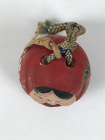 Japanese Clay Bell Dorei Hime Daruma Doll Vtg Tsuchi-Suzu Shochikubai Red DR612