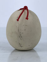 Japanese Clay Bell Dorei Hime Daruma Vtg Tsuchi-Suzu Flower Kimono Beige DR633