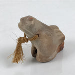 Japanese Clay Bell Dorei Horse Vtg Tsuchi-Suzu Zodiac Animal Uma Brown DR643