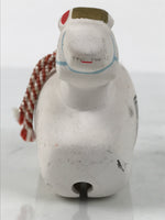Japanese Clay Bell Dorei Horse Vtg Tsuchi-Suzu Zodiac Animal Uma White DR641