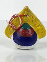Japanese Clay Bell Dorei Inari Flame Vtg Tsuchi-Suzu Houshu No Tama Amulet DR645