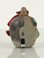 Japanese Clay Bell Dorei Okina Old Man Face Vtg Tsuchi-Suzu Noh Character DR636