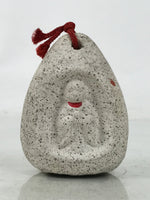 Japanese Clay Bell Dorei Vtg Tsuchi-Suzu Jizo Statue Protection Buddhist DR580