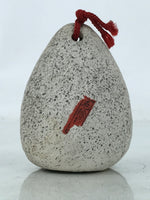 Japanese Clay Bell Dorei Vtg Tsuchi-Suzu Jizo Statue Protection Buddhist DR580