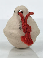 Japanese Clay Bell Dorei Vtg Tsuchi-Suzu Kamakura Blue Hydrangeas Ajisai DR613