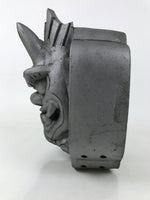 Japanese Clay Oni Demon Kawara Roof Tile Statue Ridge-End Onigawara Ogre ST56