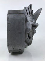 Japanese Clay Oni Demon Kawara Roof Tile Statue Ridge-End Onigawara Ogre ST56