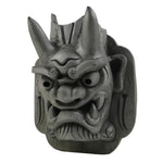 Japanese Clay Oni Demon Kawara Roof Tile Statue Ridge-End Onigawara Ogre ST56