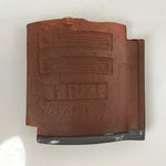 Japanese Clay Roof Tile Small Plate Mamezara Vtg Glazed Kinki Brand Gray PY849