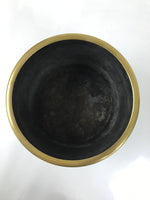 Japanese Copper Brazier Fire Pit 2pc Set Vtg Hibachi Sentoku Wooden Box PX794