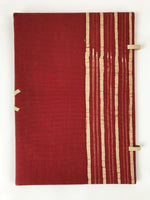 Japanese Cotton Fabric Sheet Music Book Folder Vtg Fuhonbasami Red Stripe KB80