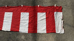 Japanese Decorative Curtain Kohakumaku Vtg Noren Red White Stripes Fabric MK42