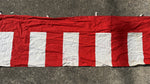 Japanese Decorative Curtain Kohakumaku Vtg Noren Red White Stripes Fabric MK43