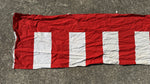 Japanese Decorative Curtain Kohakumaku Vtg Noren Red White Stripes Fabric MK43