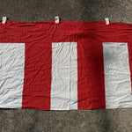 Japanese Decorative Curtain Kohakumaku Vtg Noren Red White Stripes Fabric MK44