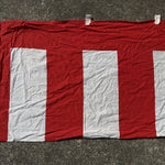 Japanese Decorative Curtain Kohakumaku Vtg Noren Red White Stripes Fabric MK44